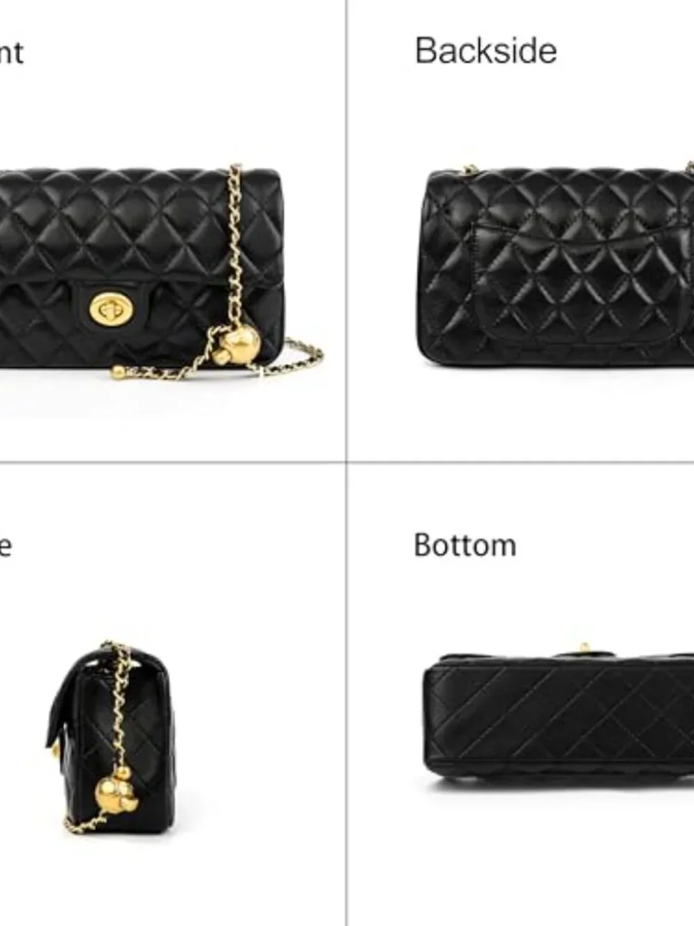 Small Quilted Lambskin Leather Crossbody Purse with Twist Lock